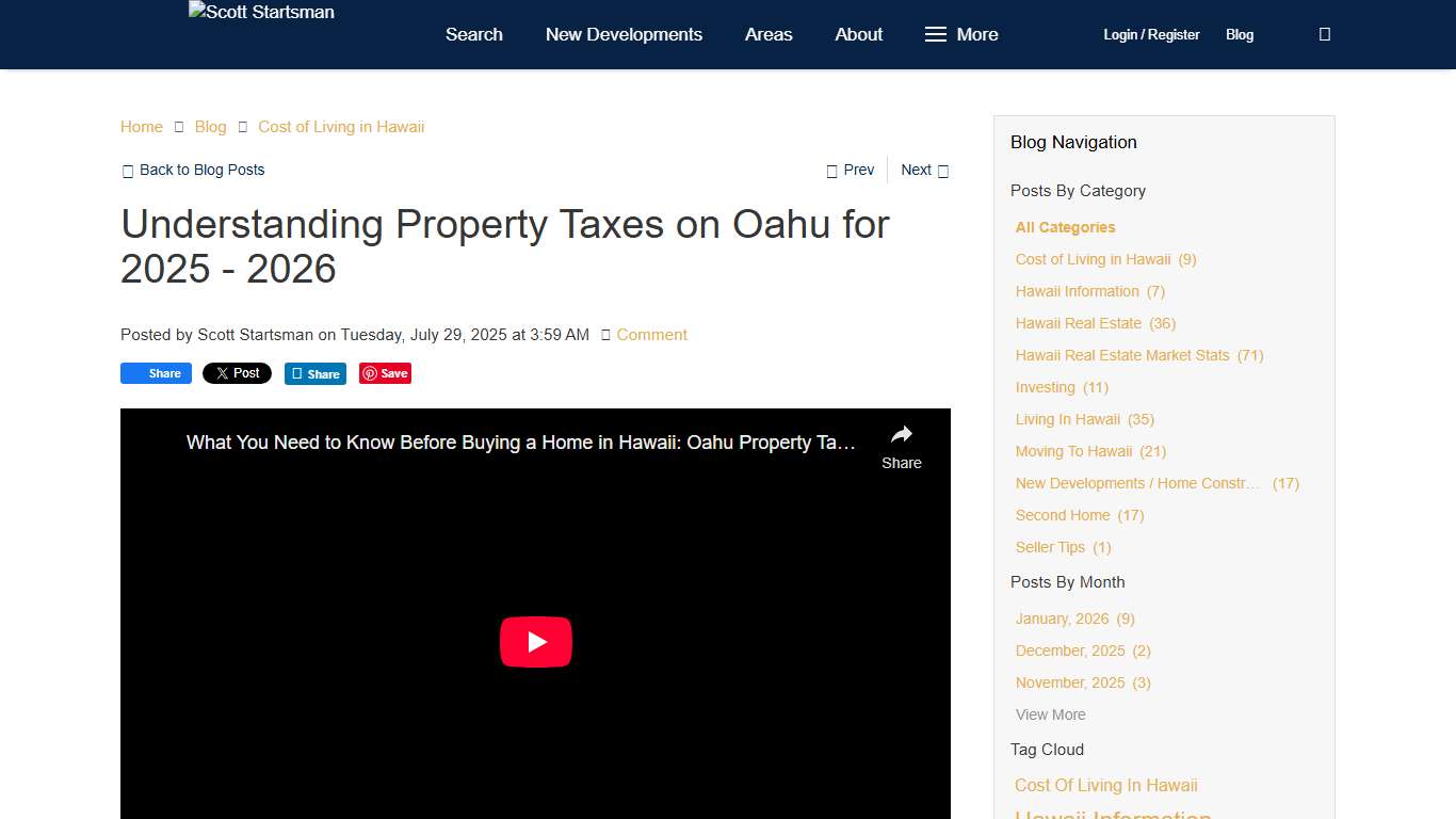 Understanding Property Tax in Oahu for 2025-2026